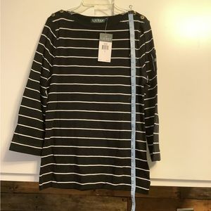 Ralph Lauren striped tee shirt sailor sz L